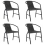 Gartenstühle 4 Stück Kunststoff Rattan und Stahl 110 kg von vidaXL, Gartenstühle - Ref: Foro24-3107703, Preis: 207,09 €, Raba...