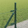 Reja con postes Verde 0.5 x 10 m Acero recubierto de PVC