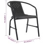 Sillas de jardín 6 unidades ratán plástico y acero 110 kg by vidaXL, Garden chairs - Ref: Foro24-3107704, Price: 344,43 €, Di...