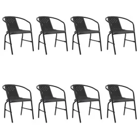 Garden chairs 8 units plastic rattan and steel 110 kg by vidaXL, Garden chairs - Ref: Foro24-3107705, Price: 426,92 €, Discou...