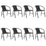 Garden chairs 8 units plastic rattan and steel 110 kg by vidaXL, Garden chairs - Ref: Foro24-3107705, Price: 429,32 €, Discou...