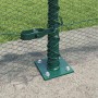 Reja con postes Verde 0.6 x 10 m Acero recubierto de PVC