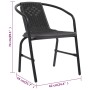 Gartenstühle 8 Stück Kunststoff Rattan und Stahl 110 kg von vidaXL, Gartenstühle - Ref: Foro24-3107705, Preis: 429,32 €, Raba...