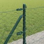 Reja con postes Verde 0.6 x 10 m Acero recubierto de PVC