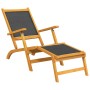 Garden chairs with footrest 2 pcs acacia wood and textilene by vidaXL, Loungers - Ref: Foro24-3120441, Price: 191,66 €, Disco...
