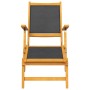 Garden chairs with footrest 2 pcs acacia wood and textilene by vidaXL, Loungers - Ref: Foro24-3120441, Price: 191,66 €, Disco...