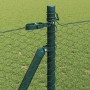 Reja con postes Verde 0.8 x 10 m Acero recubierto de PVC