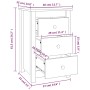 Nachttische 2 Stück Kiefernholz Honigbraun 40x35x61,5 cm von vidaXL, Nachttische - Ref: Foro24-813706, Preis: 117,27 €, Rabat...