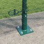 Reja con postes Verde 1.2 x 10 m Acero recubierto de PVC