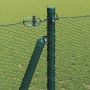 Reja con postes Verde 1.2 x 10 m Acero recubierto de PVC