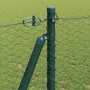 Reja con postes Verde 1.2 x 10 m Acero recubierto de PVC