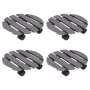 Plant stands with wheels 4 units gray WPC Ø30x7.5 cm by vidaXL, Pot stands - Ref: Foro24-3143924, Price: 80,82 €, Discount: %