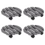 Plant stands with wheels 4 units gray WPC Ø30x7.5 cm by vidaXL, Pot stands - Ref: Foro24-3143924, Price: 65,19 €, Discount: %