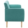 Sofá de 3 plazas tapizado de tela verde 172x70x82 cm