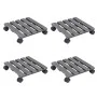 Pflanzenstützen mit Rädern 4 Stück grau WPC 30x30x7,5 cm von vidaXL, Topfständer - Ref: Foro24-3143926, Preis: 82,01 €, Rabat...