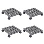 Plant supports with wheels 4 pcs gray WPC 30x30x7.5 cm by vidaXL, Pot stands - Ref: Foro24-3143926, Price: 81,52 €, Discount: %