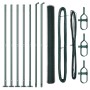 Reja con postes Verde 1.4 x 10 m Acero recubierto de PVC