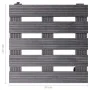 Pflanzenstützen mit Rädern 4 Stück grau WPC 30x30x7,5 cm von vidaXL, Topfständer - Ref: Foro24-3143926, Preis: 82,01 €, Rabat...