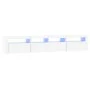 Mueble de TV con luces LED blanco 210x35x40 cm by vidaXL, TV Furniture - Ref: Foro24-3152730, Price: 168,66 €, Discount: %
