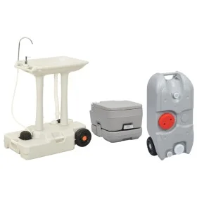 Toilet set with sink and portable water tank for camping by vidaXL, Camping and hiking - Ref: Foro24-3154912, Price: 394,30 €...