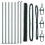 Reja con postes Verde 1.4 x 10 m Acero recubierto de PVC