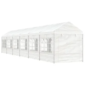 Gazebo with white polyethylene roof 13.38x2.28x2.69 m by vidaXL, Tents and gazebos - Ref: Foro24-3155482, Price: 513,12 €, Di...