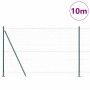 Reja con postes Verde 1.5 x 10 m Acero recubierto de PVC
