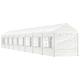 Gazebo with white polyethylene roof 17.84x2.28x2.69 m by vidaXL, Tents and gazebos - Ref: Foro24-3155484, Price: 700,38 €, Di...