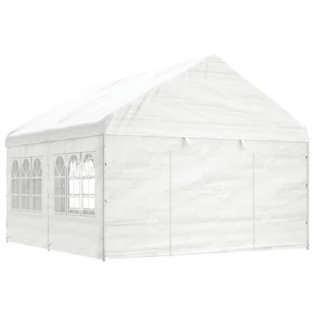 Pavillon mit weißem Polyethylendach 4,46 x 4,08 x 3,22 m von vidaXL, Zelte und Pavillons - Ref: Foro24-3155486, Preis: 341,23...