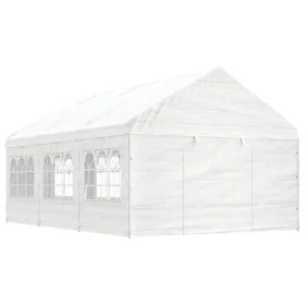 Pavillon mit weißem Polyethylendach 6,69 x 4,08 x 3,22 m von vidaXL, Zelte und Pavillons - Ref: Foro24-3155487, Preis: 460,39...