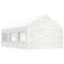 Cenador con techo polietileno blanco 6,69x4,08x3,22 m de vidaXL, Carpas y cenadores - Ref: Foro24-3155487, Precio: 461,01 €, ...
