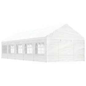 Gazebo with white polyethylene roof 11.15x4.08x3.22 m by vidaXL, Tents and gazebos - Ref: Foro24-3155489, Price: 700,63 €, Di...