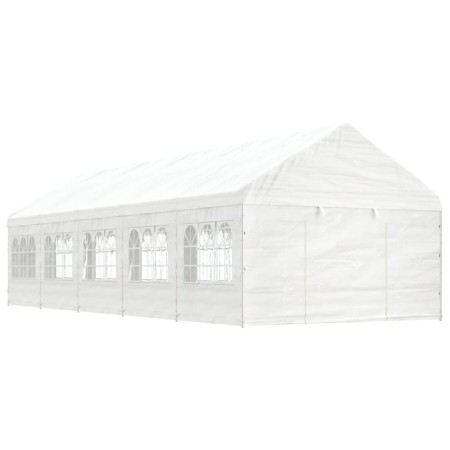 Pavillon mit weißem Polyethylendach 11,15 x 4,08 x 3,22 m von vidaXL, Zelte und Pavillons - Ref: Foro24-3155489, Preis: 713,4...