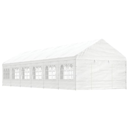 Gazebo with white polyethylene roof 13.38x4.08x3.22 m by vidaXL, Tents and gazebos - Ref: Foro24-3155490, Price: 799,04 €, Di...