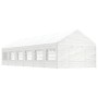 Gazebo with white polyethylene roof 13.38x4.08x3.22 m by vidaXL, Tents and gazebos - Ref: Foro24-3155490, Price: 799,04 €, Di...