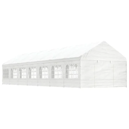 Gazebo with white polyethylene roof 15.61x4.08x3.22 m by vidaXL, Tents and gazebos - Ref: Foro24-3155491, Price: 1,00 €, Disc...