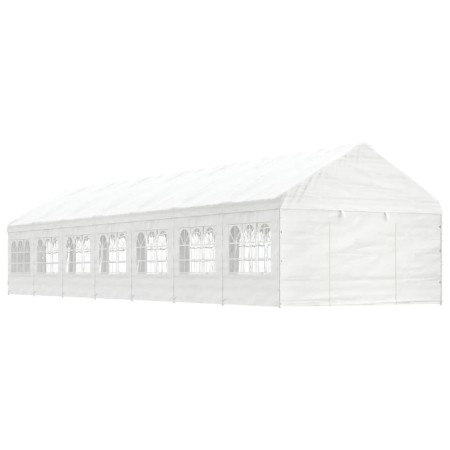 Pavillon mit weißem Polyethylendach 15,61 x 4,08 x 3,22 m von vidaXL, Zelte und Pavillons - Ref: Foro24-3155491, Preis: 1,00 ...