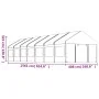 Pavillon mit weißem Polyethylendach 15,61 x 4,08 x 3,22 m von vidaXL, Zelte und Pavillons - Ref: Foro24-3155491, Preis: 1,00 ...