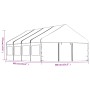 Gazebo with white polyethylene roof 8.92x5.88x3.75 m by vidaXL, Tents and gazebos - Ref: Foro24-3155496, Price: 643,08 €, Dis...