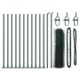 Reja con postes Verde 0.4 x 25 m Acero recubierto de PVC
