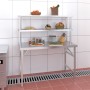Küchenarbeitstisch mit Edelstahlregal 120x60x145cm von vidaXL, Wiederherstellung - Ref: Foro24-3155992, Preis: 325,56 €, Raba...