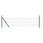 Reja con postes Verde 0.5 x 25 m Acero recubierto de PVC