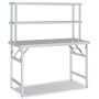 Küchenarbeitstisch mit Edelstahlregal 120x60x145cm von vidaXL, Wiederherstellung - Ref: Foro24-3155992, Preis: 325,56 €, Raba...