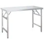 Küchenarbeitstisch mit Edelstahlregal 120x60x145cm von vidaXL, Wiederherstellung - Ref: Foro24-3155992, Preis: 278,95 €, Raba...