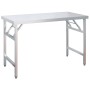 Küchenarbeitstisch mit Edelstahlregal 120x60x145cm von vidaXL, Wiederherstellung - Ref: Foro24-3155992, Preis: 325,56 €, Raba...