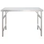Küchenarbeitstisch mit Edelstahlregal 120x60x145cm von vidaXL, Wiederherstellung - Ref: Foro24-3155992, Preis: 278,95 €, Raba...