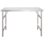 Küchenarbeitstisch mit Edelstahlregal 120x60x145cm von vidaXL, Wiederherstellung - Ref: Foro24-3155992, Preis: 325,56 €, Raba...