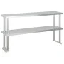 Küchenarbeitstisch mit Edelstahlregal 120x60x145cm von vidaXL, Wiederherstellung - Ref: Foro24-3155992, Preis: 278,95 €, Raba...