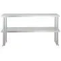 Kitchen work table with stainless steel shelf 120x60x145cm by vidaXL, Restoration - Ref: Foro24-3155992, Price: 278,95 €, Dis...