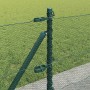 Reja con postes Verde 0.6 x 25 m Acero recubierto de PVC